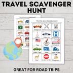Travel Scavenger Hunt | Travel Bingo | Travel Game | Road Trip Game | Kids Games | Kids Scavenger Hunt | Kids Activity