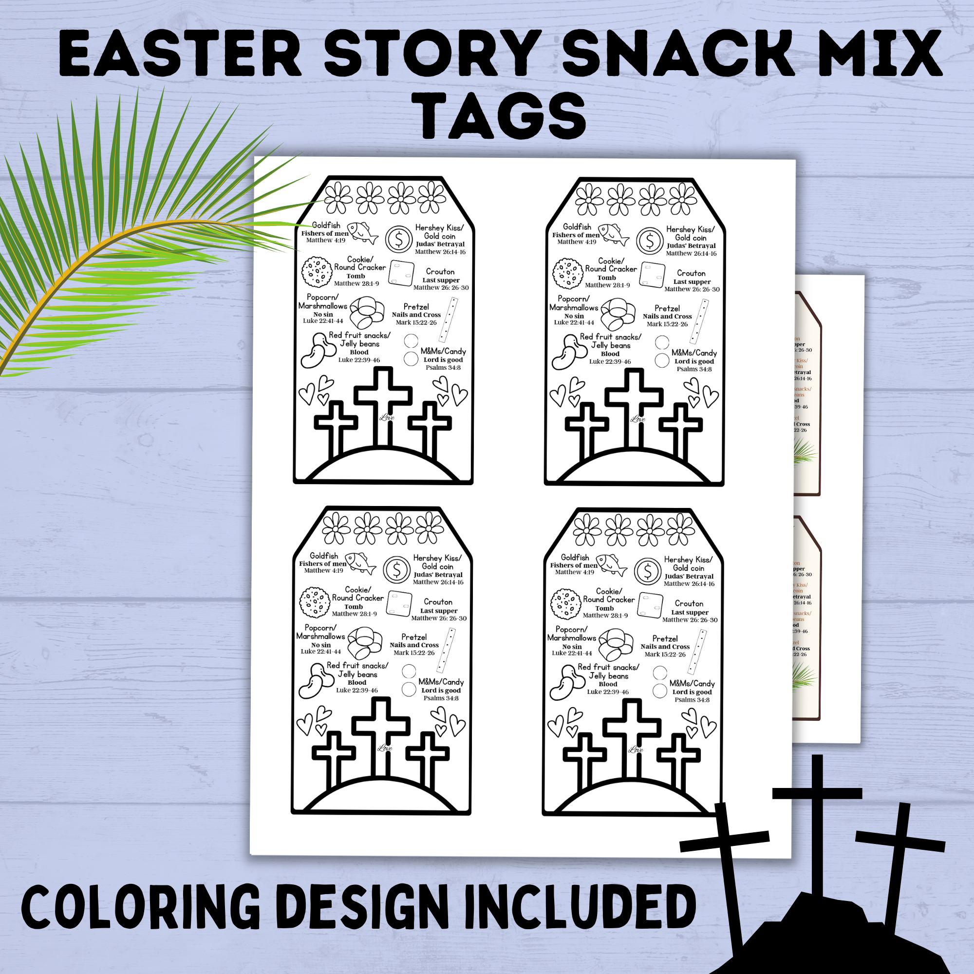 Easter Story Snack Mix Tags for Kids and Adults | Easter Sunday Lesson