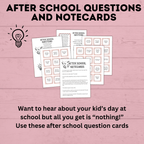 After School Questions for Kids | Kids Questions | Kids Notecards | Question Cards for Kids | Kids Activities | Ice Breaker Questions