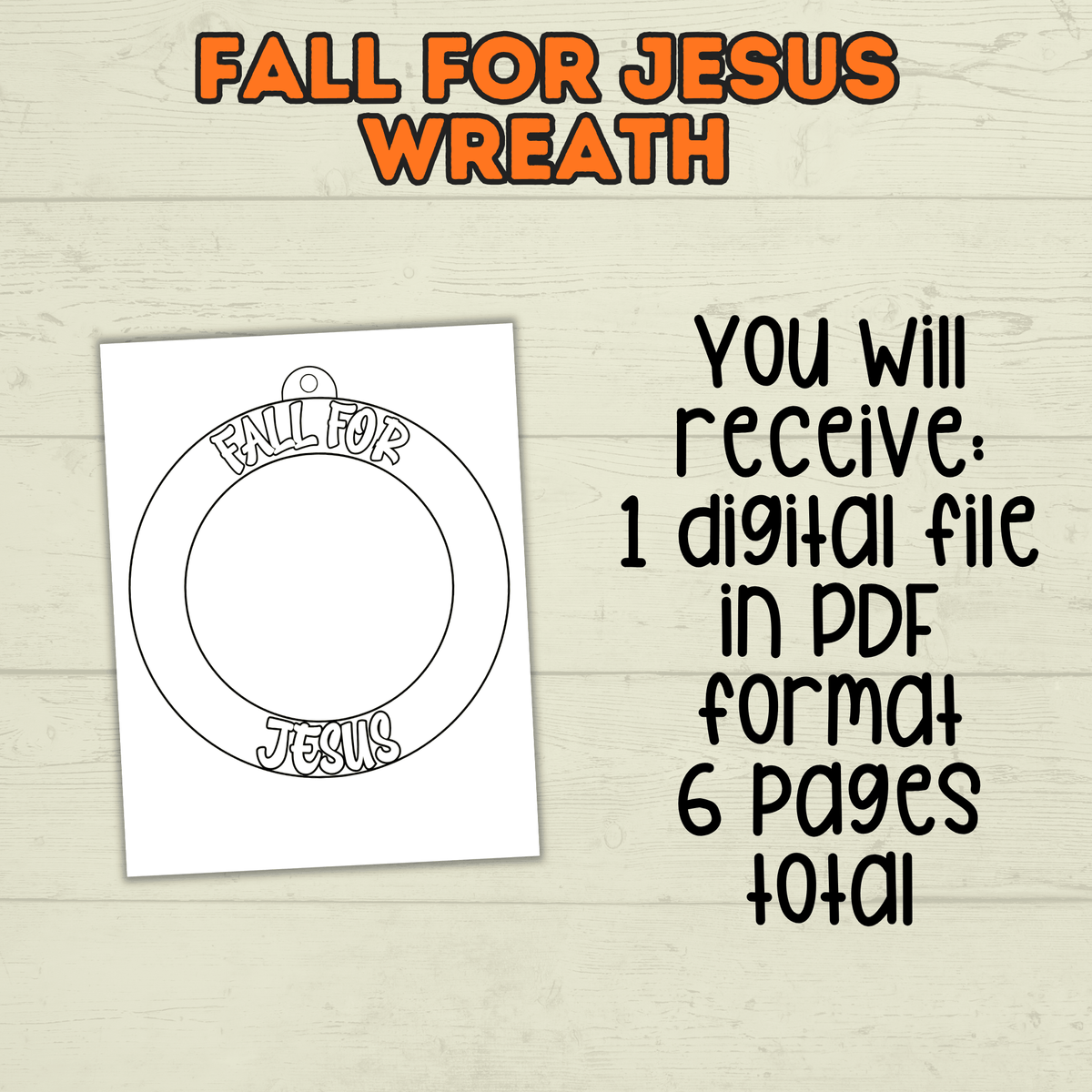 Christian Fall Craft, Fall for Jesus Craft, Sunday School Craft, Bible, Fall Activity, Christian Activity, Homeschool, Cut and Paste Craft