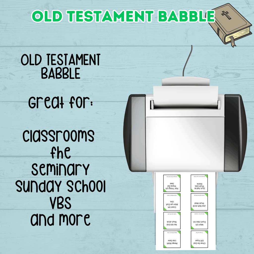 Old Testament Bible Church Game, Teen Youth Group Game, Come Follow Me, Sunday School Game, Christian, Bible Babble, Seminary, Icebreaker