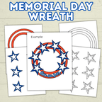 Memorial Day Wreath, DIY paper wreath, Memorial Day Craft, Easy Patriotic Crafts