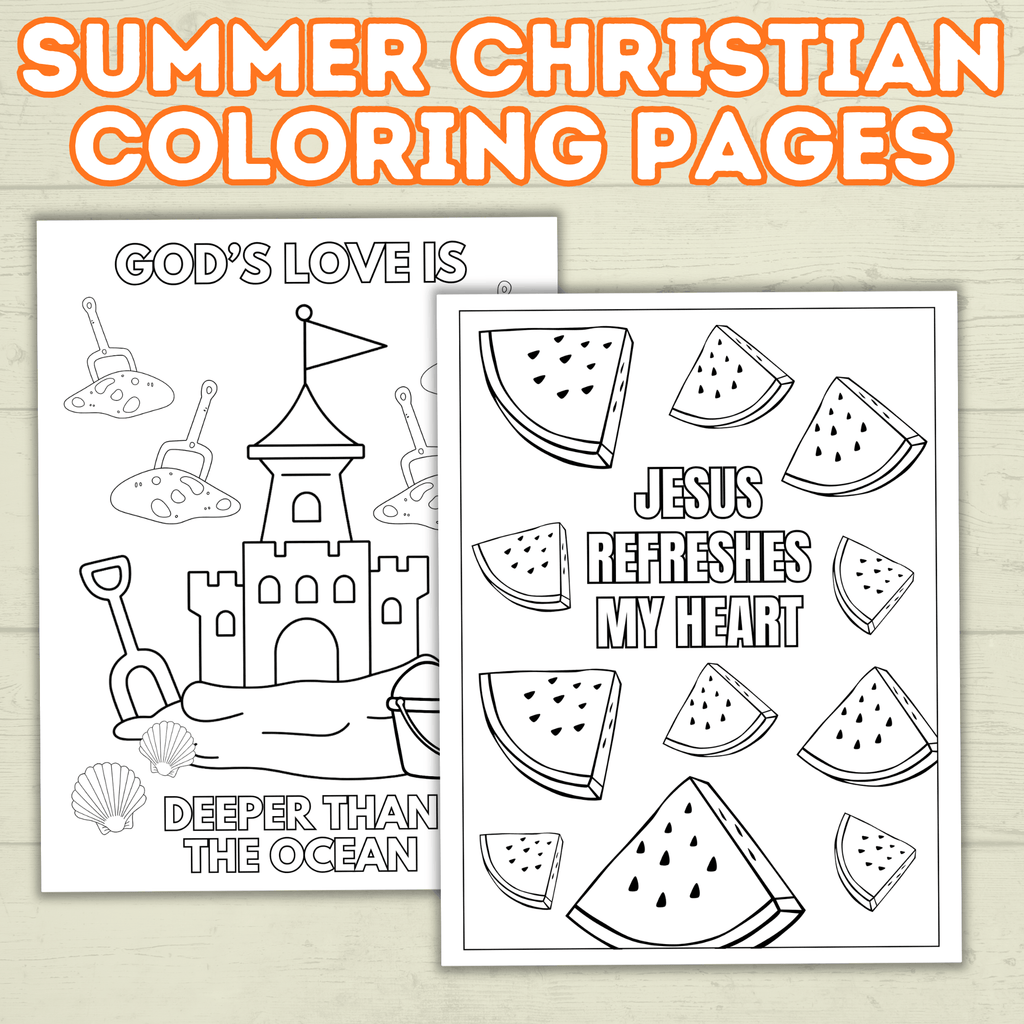 Fun and Free Summer Christian Coloring Pages for Kids and Adults