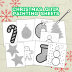 Christmas Q-tip Painting Printable | Christmas Craft for Kids and Toddlers