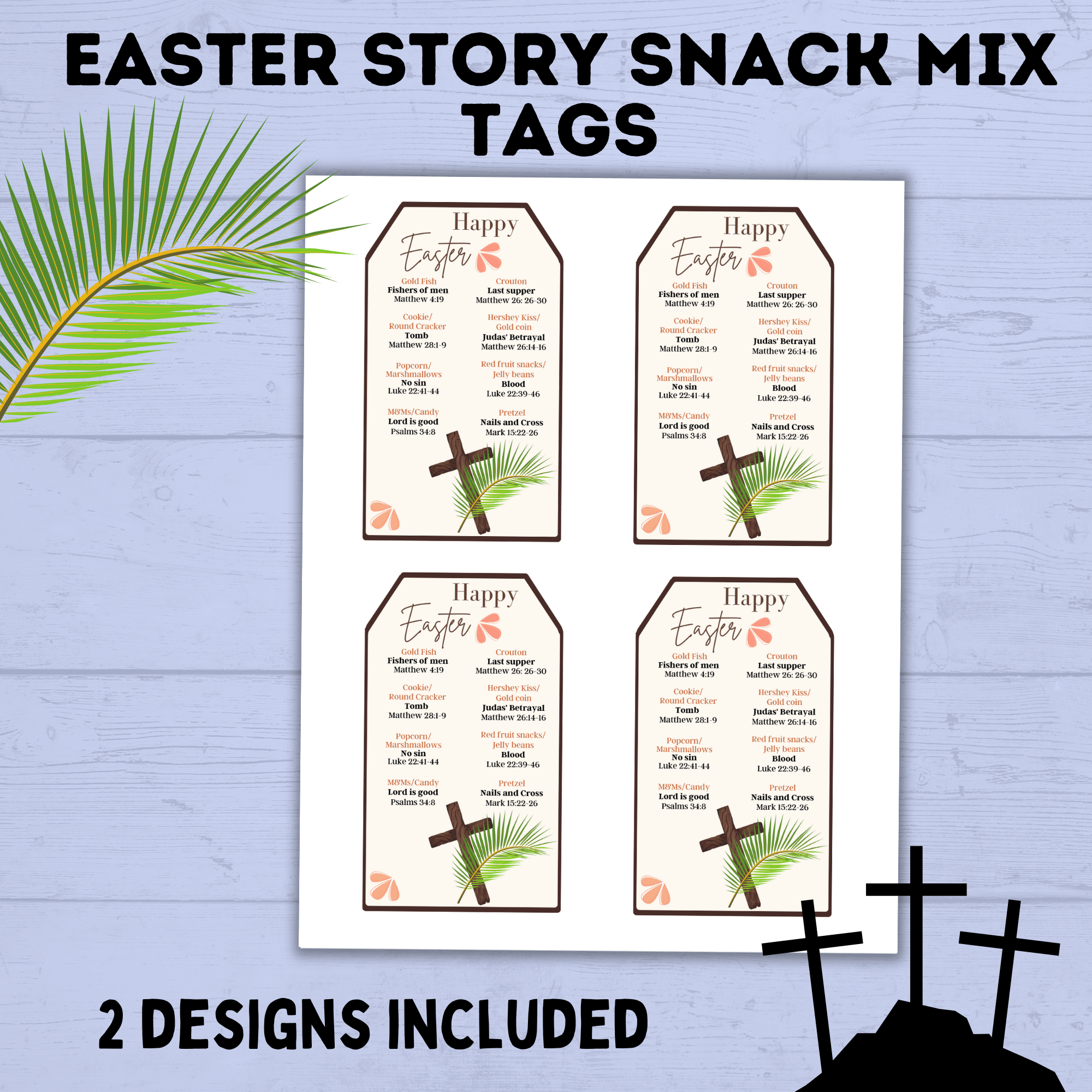 Easter Story Snack Mix Tags for Kids and Adults | Easter Sunday Lesson