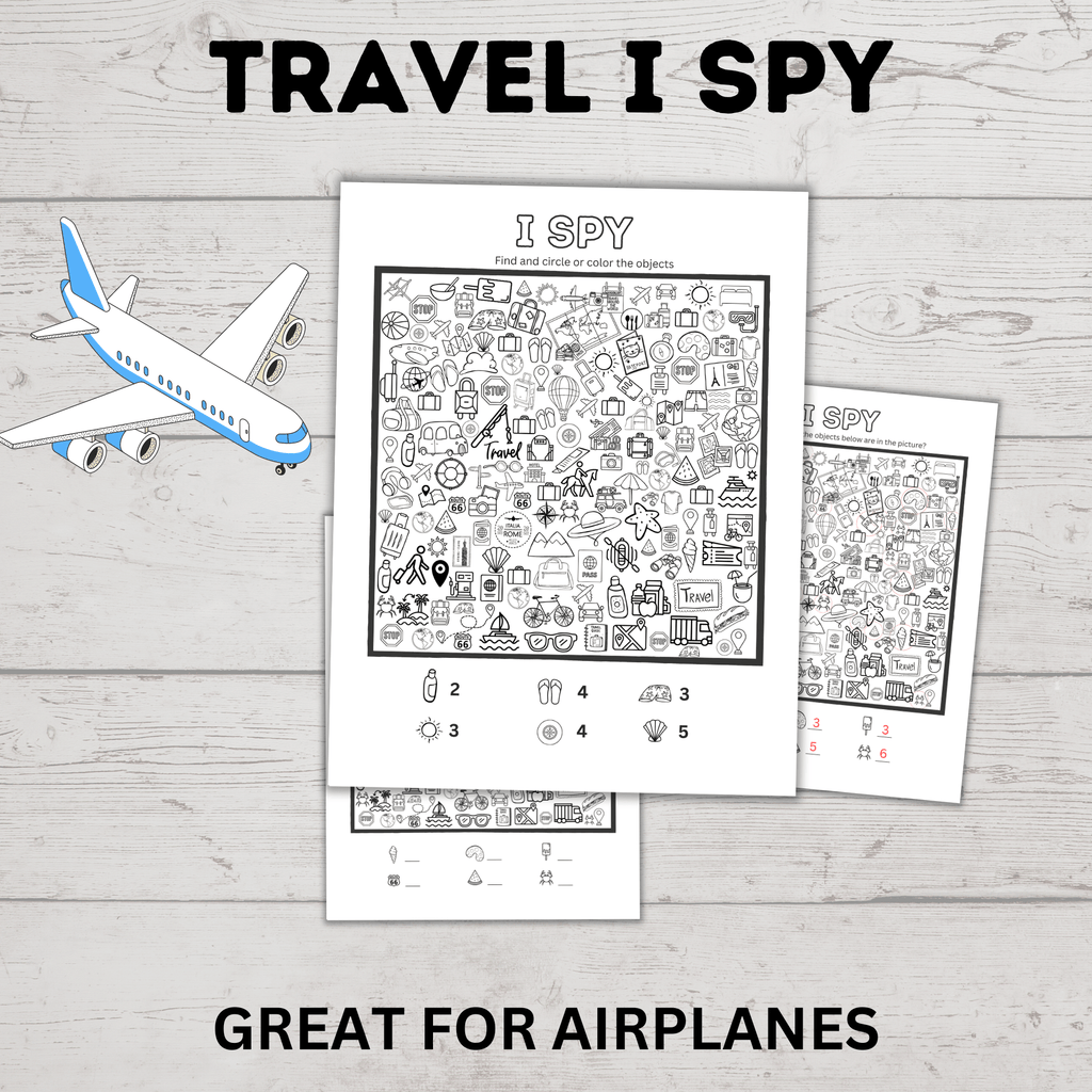 Travel I Spy for Kids | Kids I Spy | Travel Games | Kids Games | Plane Games | Road Trip Games | Paper Games | Toddler Games | I spy