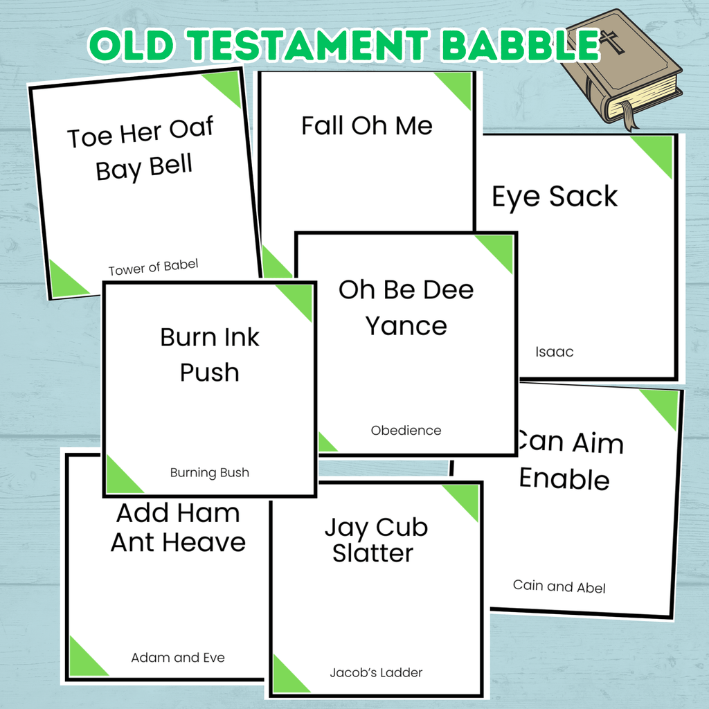 Old Testament Bible Church Game, Teen Youth Group Game, Come Follow Me, Sunday School Game, Christian, Bible Babble, Seminary, Icebreaker