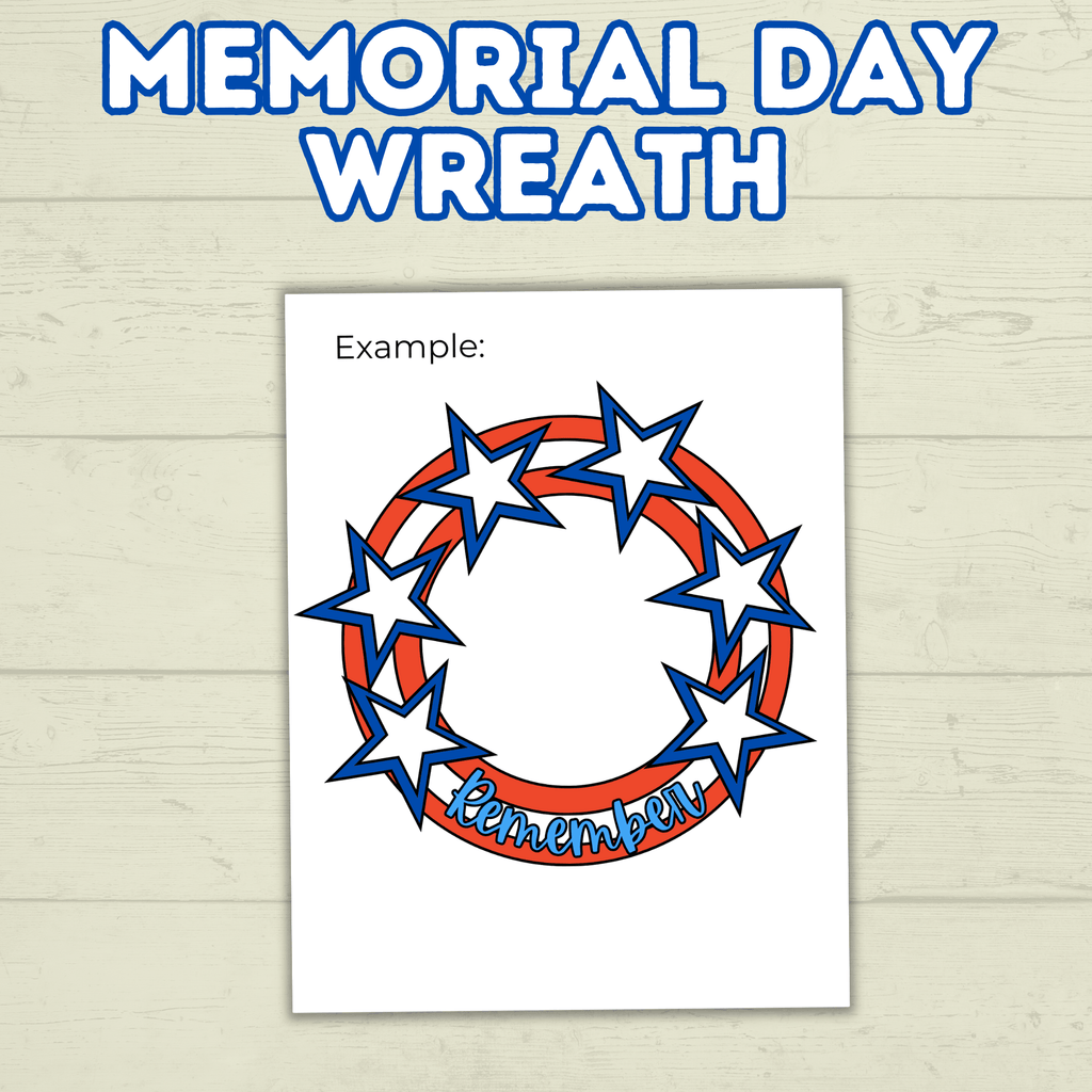 Memorial Day Wreath, DIY paper wreath, Memorial Day Craft, Easy Patriotic Crafts