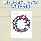 Memorial Day Wreath, DIY paper wreath, Memorial Day Craft, Easy Patriotic Crafts