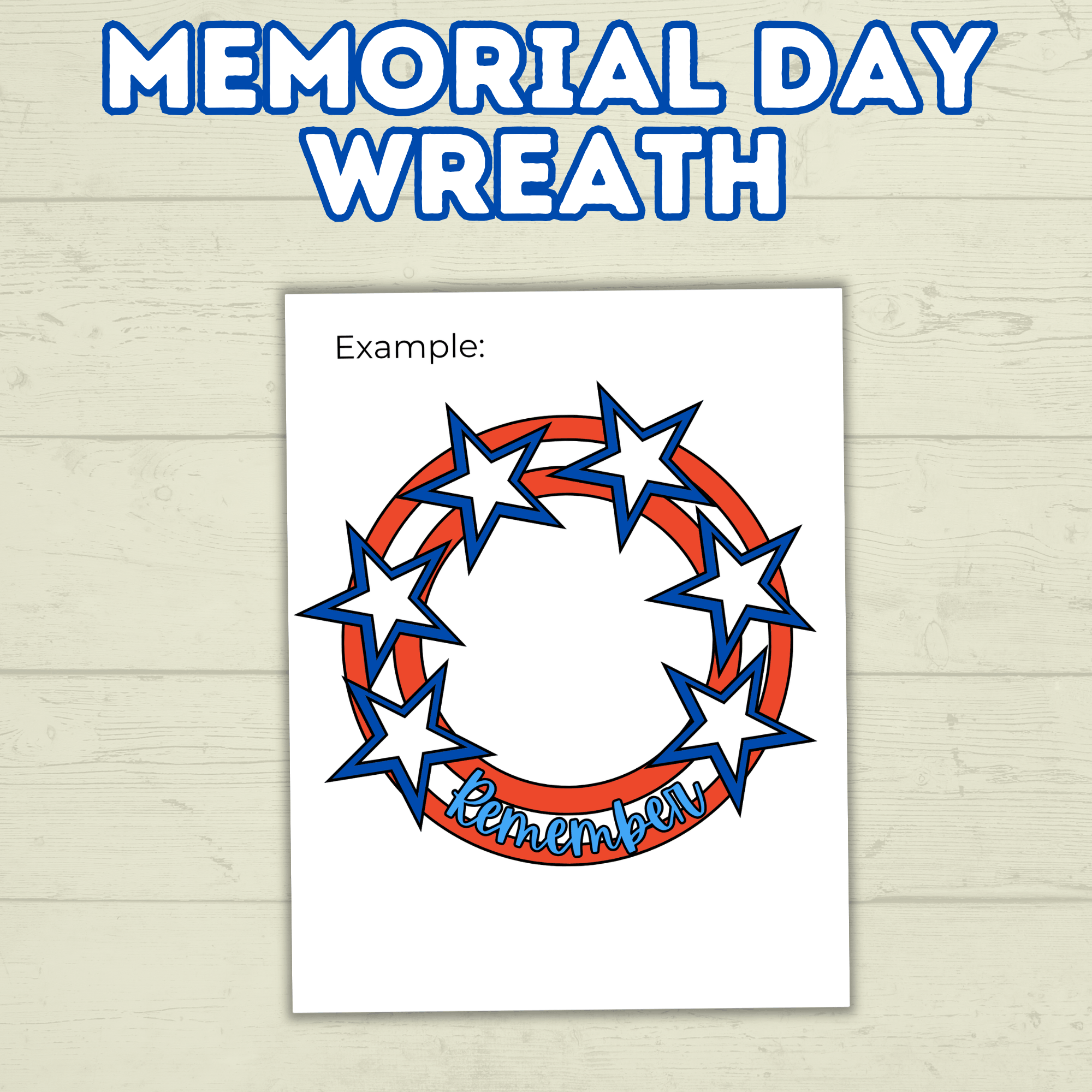 Memorial Day Wreath, DIY paper wreath, Memorial Day Craft, Easy Patriotic Crafts