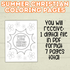 Fun and Free Summer Christian Coloring Pages for Kids and Adults