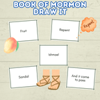 Book of Mormon Draw it Game, Book of Mormon Activity, Book of Mormon Charades, BOM, Seminary Game, Institute Game, Primary Game, LDS game