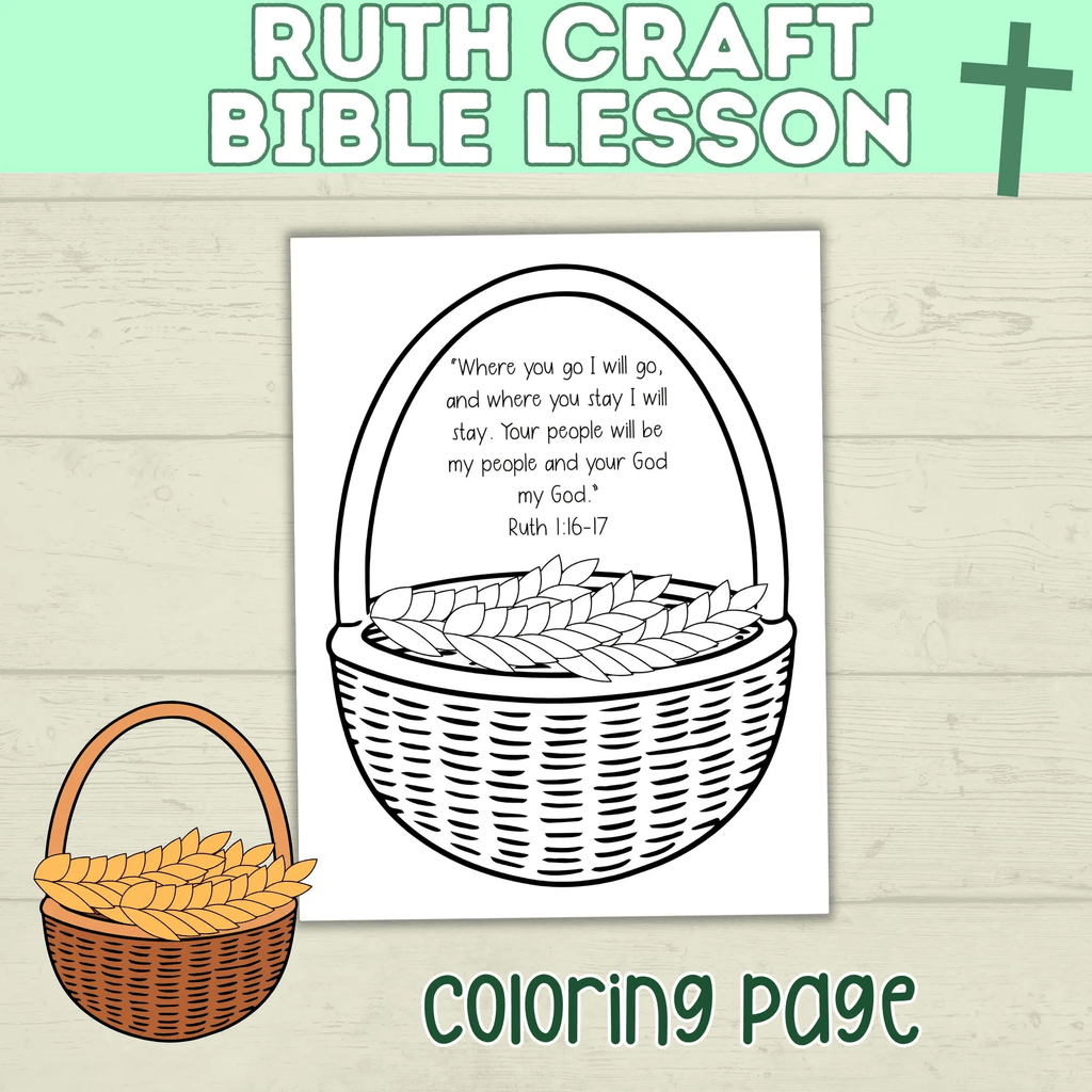 Ruth Bible Craft Bundle, Ruth and Naomi Story, Bible Craft, Sunday School Craft