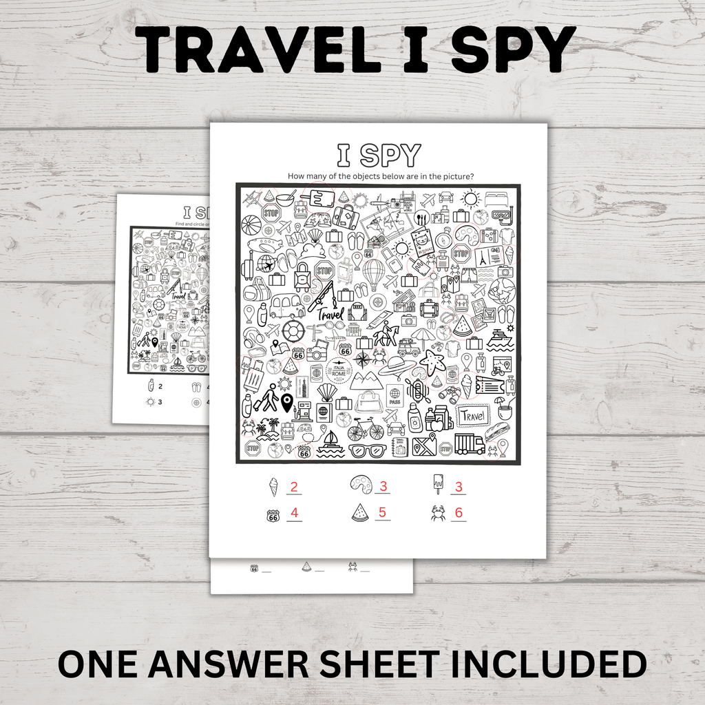 Travel I Spy for Kids | Kids I Spy | Travel Games | Kids Games | Plane Games | Road Trip Games | Paper Games | Toddler Games | I spy
