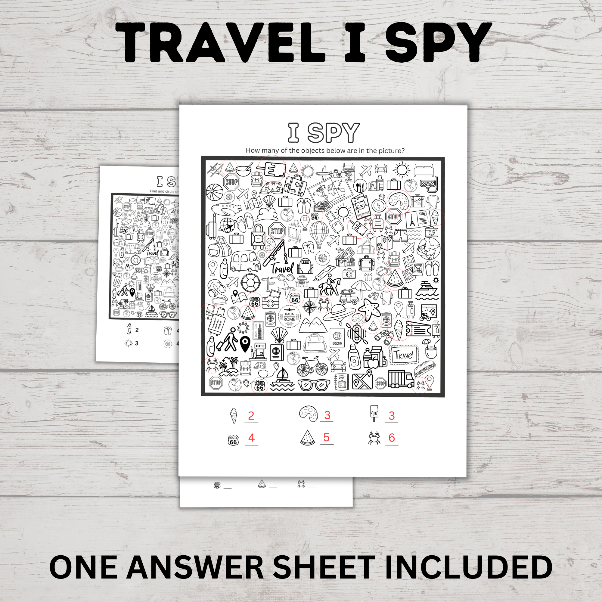 Travel I Spy for Kids | Kids I Spy | Travel Games | Kids Games | Plane Games | Road Trip Games | Paper Games | Toddler Games | I spy