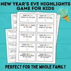 New Year's Eve Highlights Game for Kids and Family | Kids Games | New Year's Eve Games | Party Games | New Year's Eve Printable | NYE