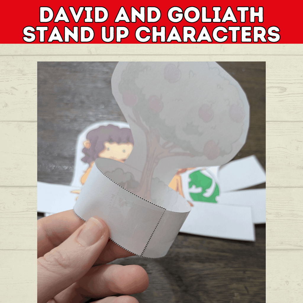King David and Goliath Biblical Characters Stand Up Bible Story, VBS, Kids
