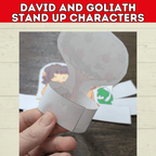 King David and Goliath Biblical Characters Stand Up Bible Story, VBS, Kids