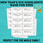 New Year's Eve Highlights Game for Kids and Family | Kids Games | New Year's Eve Games | Party Games | New Year's Eve Printable | NYE
