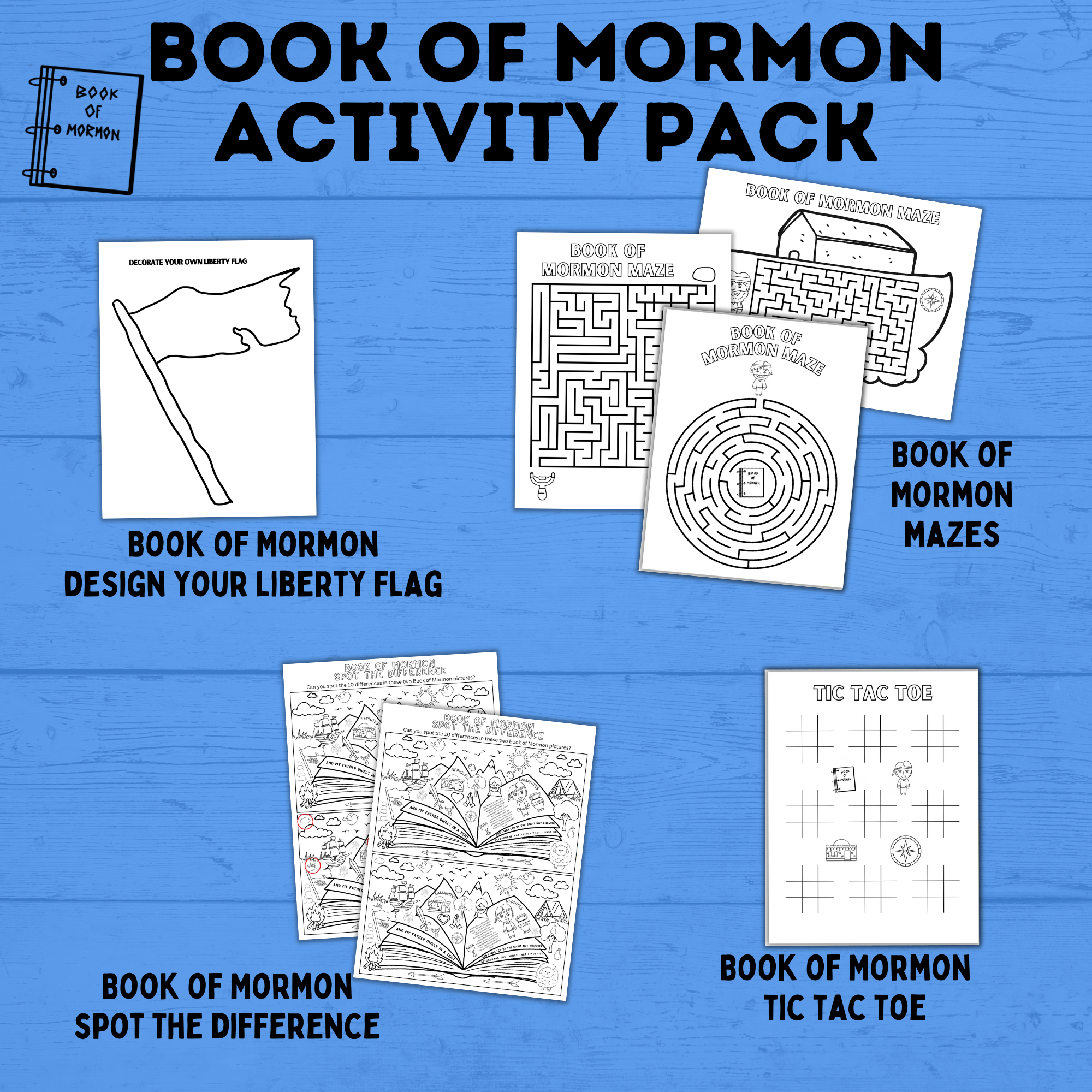Book of Mormon Activity Pack for Kids | Book of Mormon Crafts | Book of Mormon Lesson | Book of Mormon Family Home Evening | BOM printables