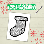 Christmas Q-tip Painting Printable | Christmas Craft for Kids and Toddlers