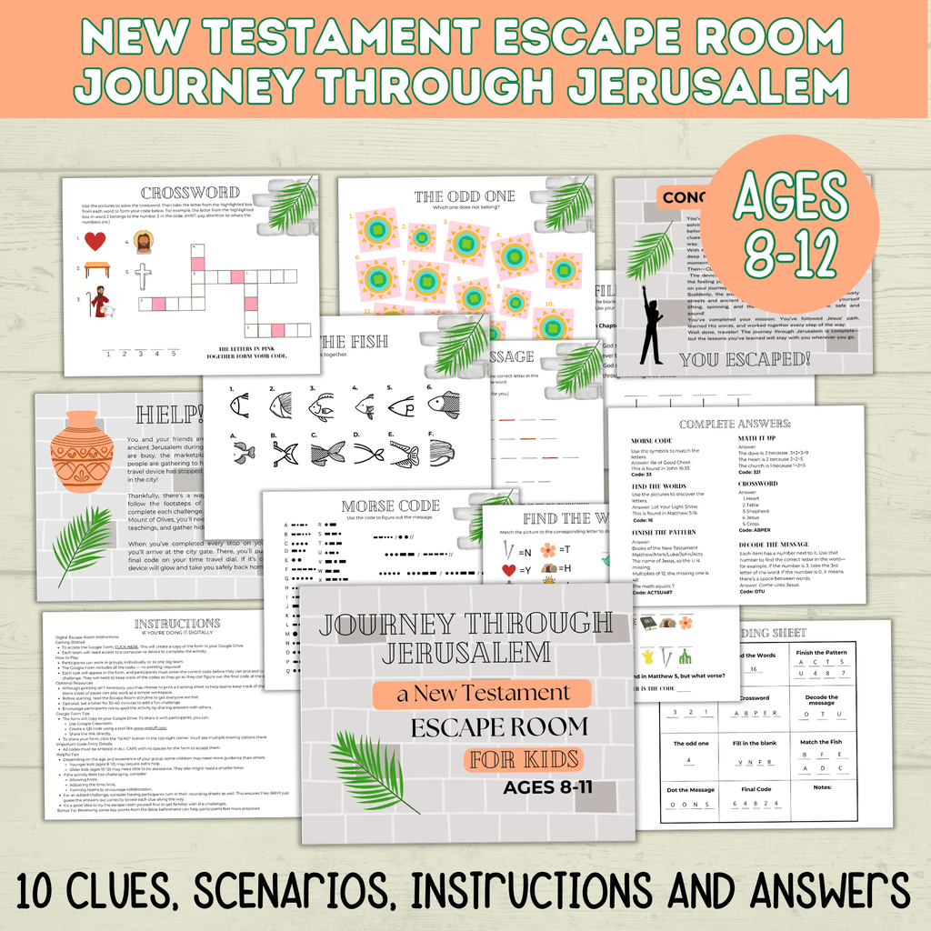 Bible Escape Room | New Testament Escape Room for Kids | Kids Games | Easter Games