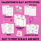 Valentine's Day Party and Activity Pack | Kids Activities | Kids Printables | Classroom Party Games | Kids Games | Valentine's Day Games