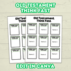 Think Quick and Fast Game Old Testament Bible Trivia, Christian Youth Group