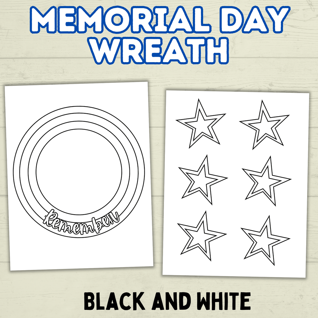 Memorial Day Wreath, DIY paper wreath, Memorial Day Craft, Easy Patriotic Crafts