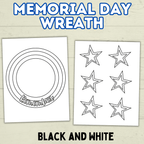 Memorial Day Wreath, DIY paper wreath, Memorial Day Craft, Easy Patriotic Crafts