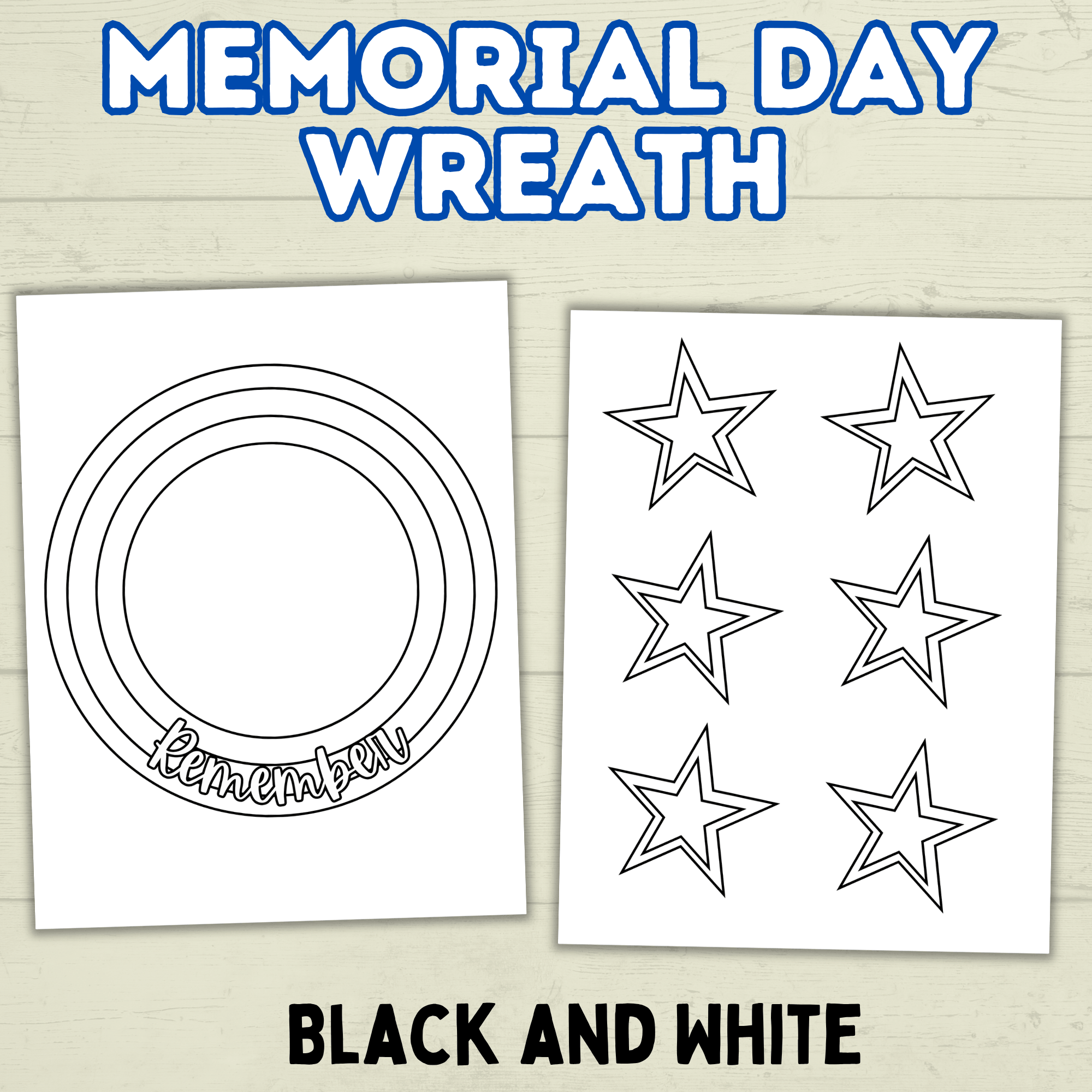 Memorial Day Wreath, DIY paper wreath, Memorial Day Craft, Easy Patriotic Crafts