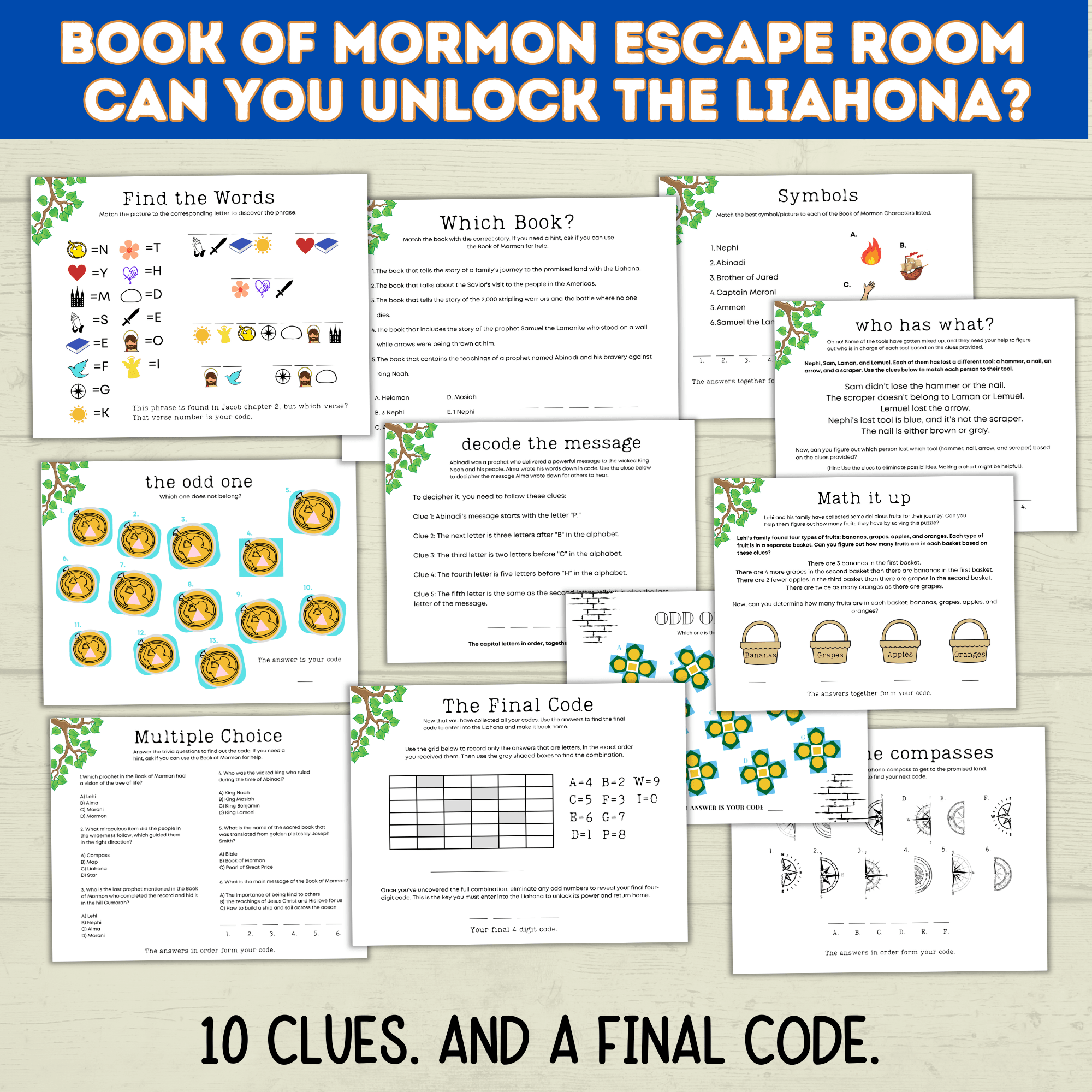Book of Mormon Escape Room for kids ages 8-12 | Book of Mormon Game