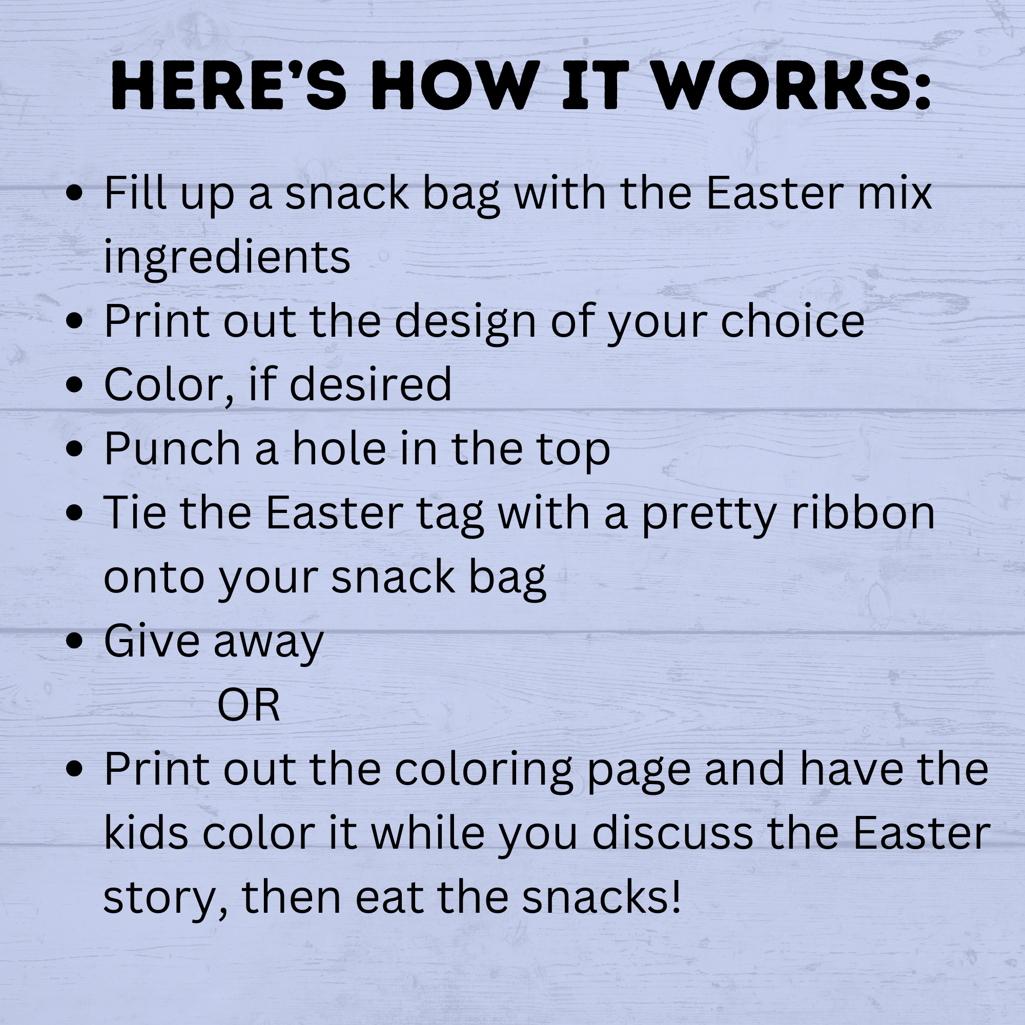 Easter Story Snack Mix Tags for Kids and Adults | Easter Sunday Lesson