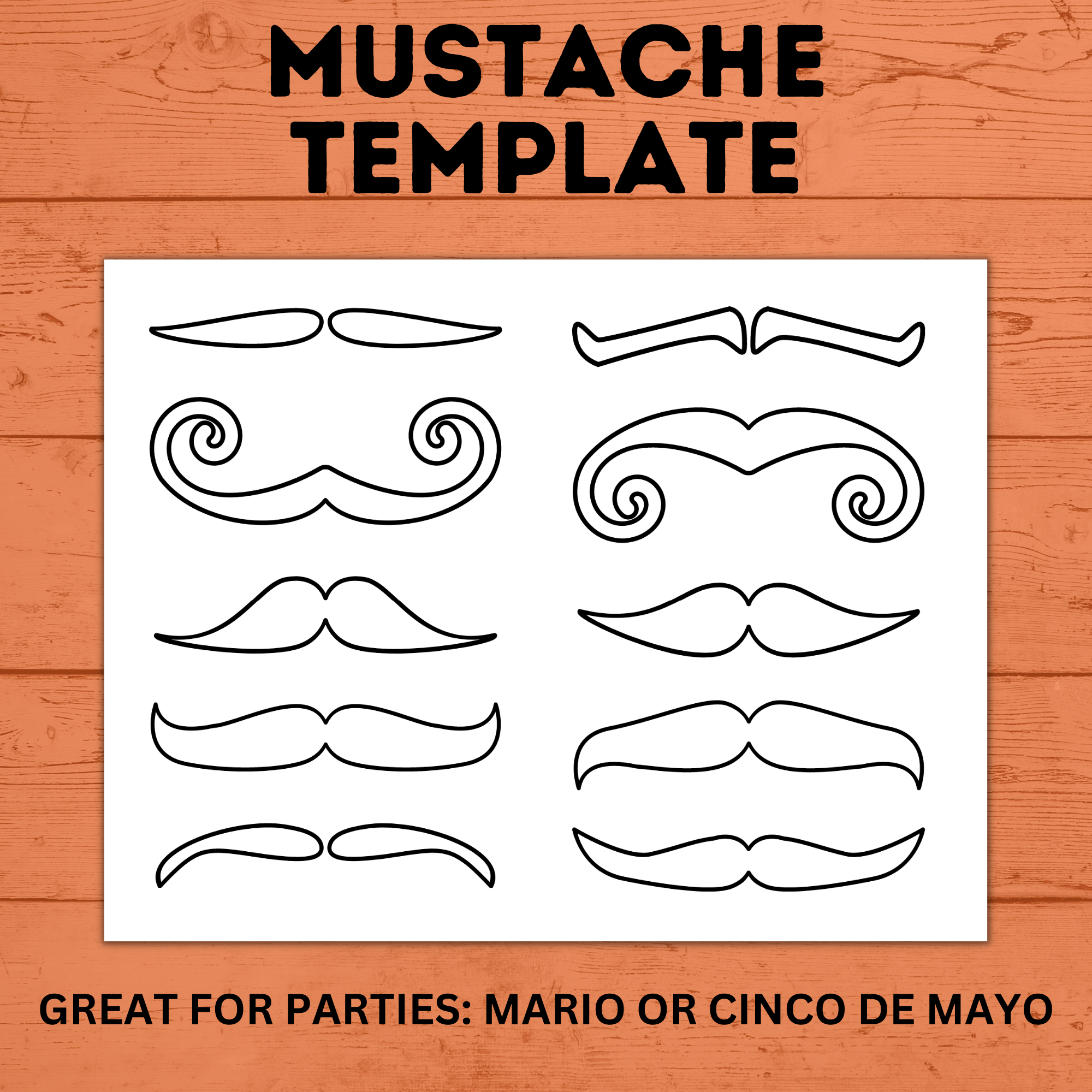 Mustache Template Craft for Kids | kids Craft | Cinco De Mayo