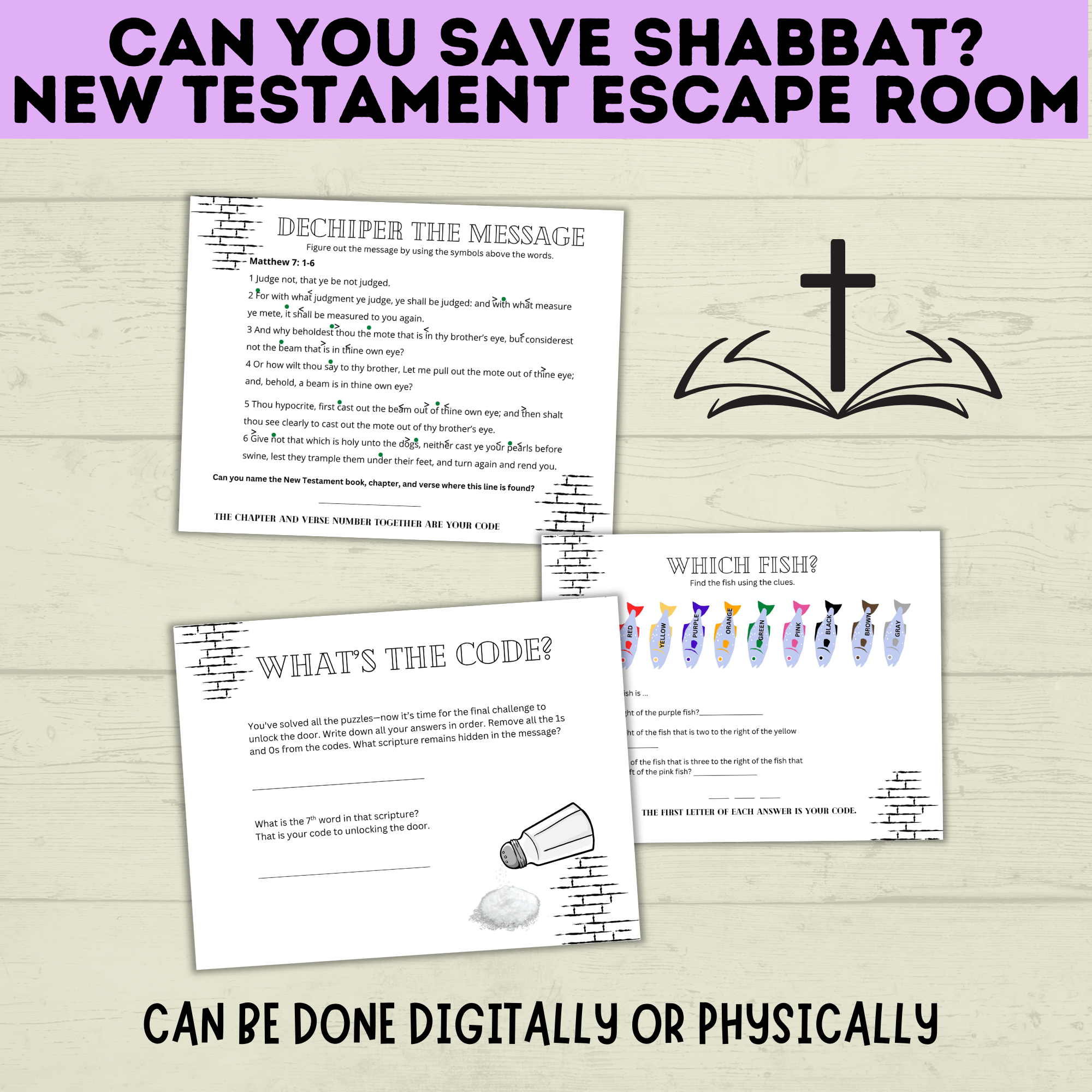 New Testament Escape Room for Youth | Youth Games | Classroom Games | Party Games | Digital Escape Room | Classroom Party | Family Games