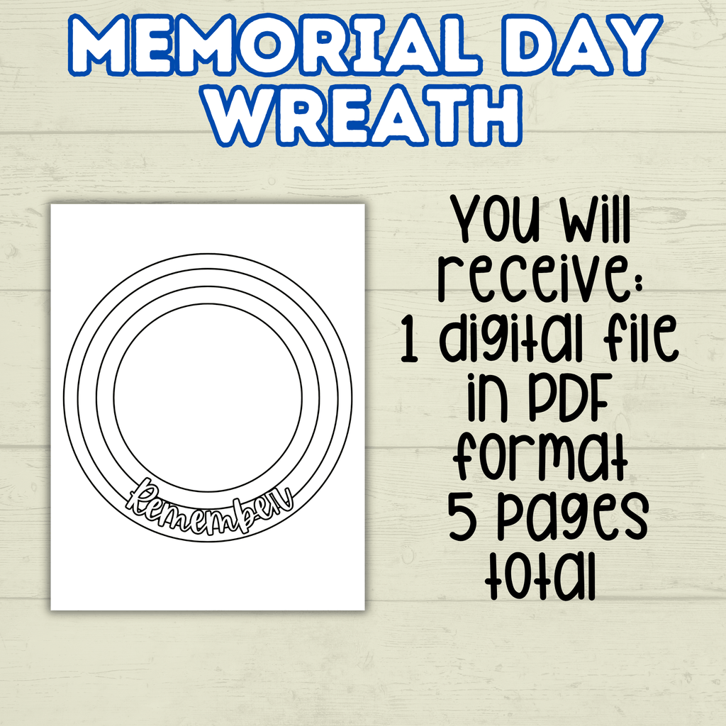 Memorial Day Wreath, DIY paper wreath, Memorial Day Craft, Easy Patriotic Crafts