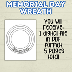 Memorial Day Wreath, DIY paper wreath, Memorial Day Craft, Easy Patriotic Crafts