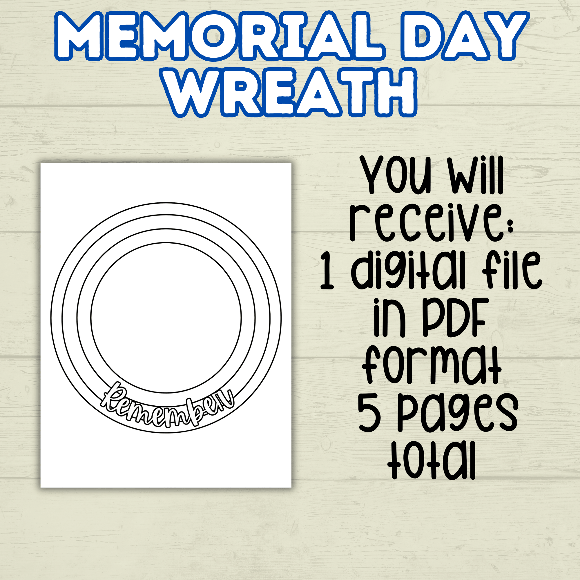 Memorial Day Wreath, DIY paper wreath, Memorial Day Craft, Easy Patriotic Crafts