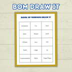 Book of Mormon Draw it Game, Book of Mormon Activity, Book of Mormon Charades, BOM, Seminary Game, Institute Game, Primary Game, LDS game