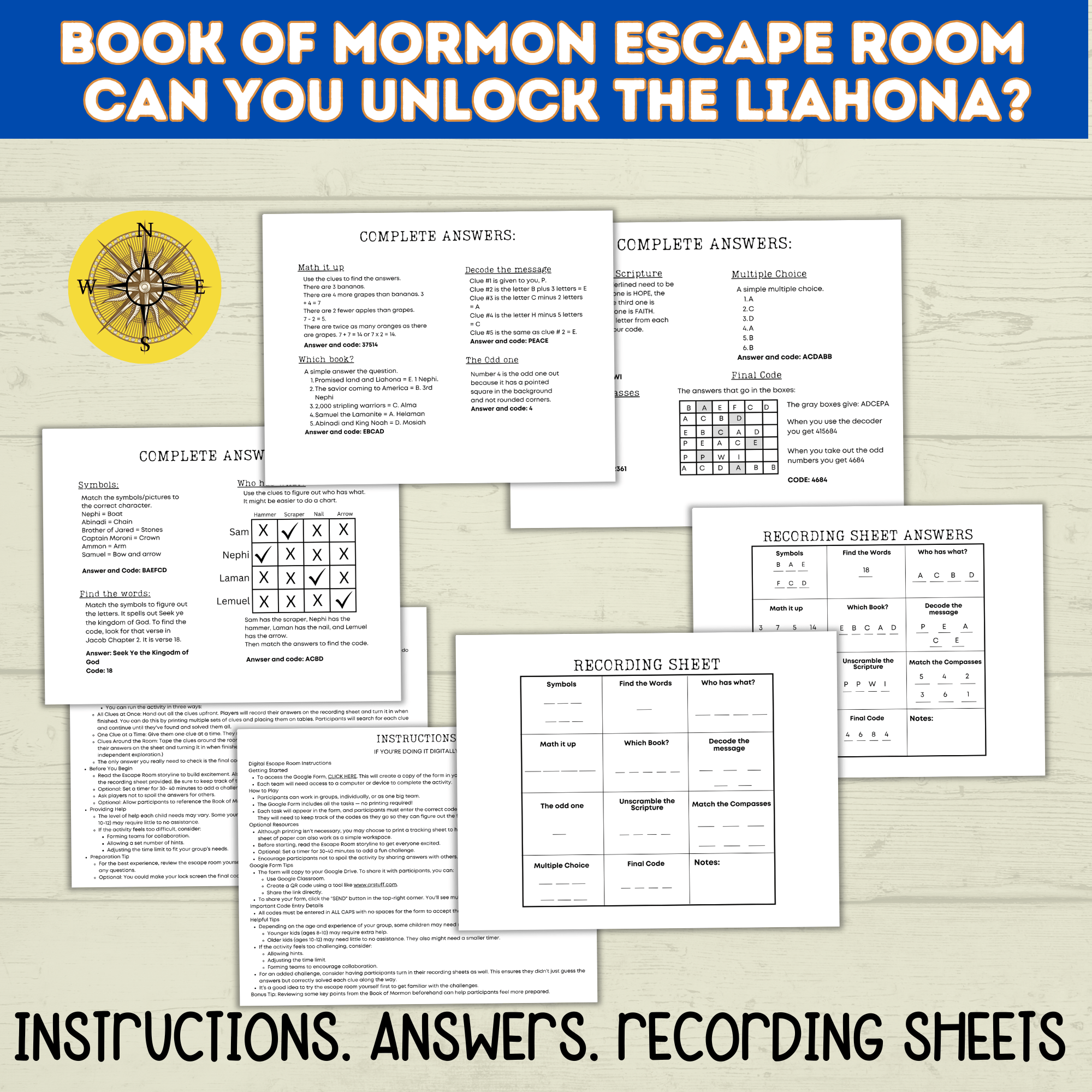 Book of Mormon Escape Room for kids ages 8-12 | Book of Mormon Game