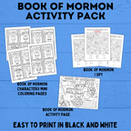 Book of Mormon Activity Pack for Kids | Book of Mormon Crafts | Book of Mormon Lesson | Book of Mormon Family Home Evening | BOM printables