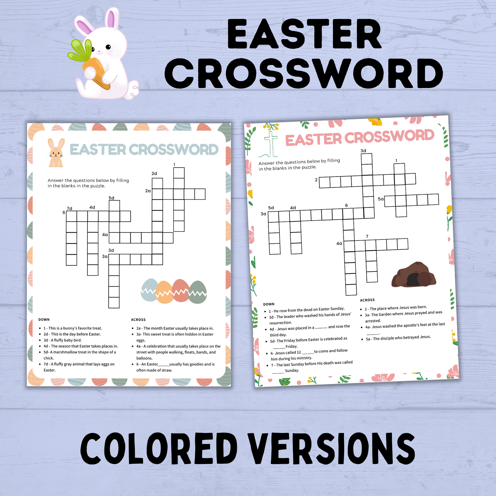 Easter Crossword for Kids | Christ Crossword for Kids | Kids Printables | Kids Easter Activities | Crosswords for Kids | Christ Printables