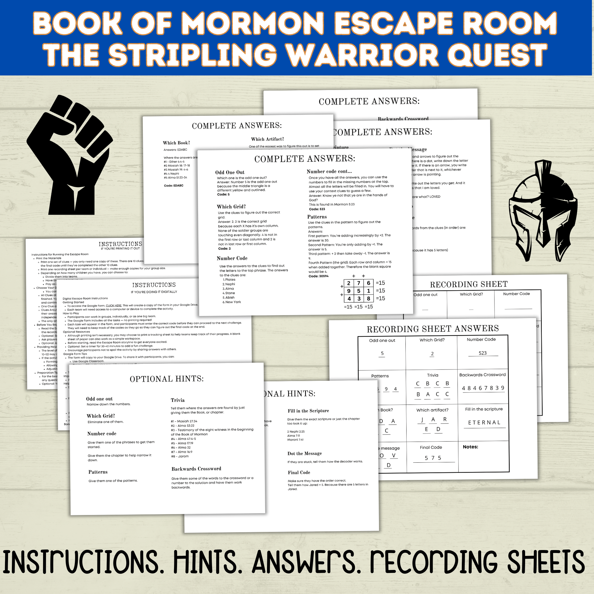 Book of Mormon Escape Room for Youth | Book of Mormon Games | Kids Escape Room | Youth Escape Room | Book of Mormon Activities | Digital