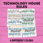 Technology Rules | Screen Time Rules | In This House Technology Rules | Electronic Rules | Kids screen time rules | Family Screen time rules