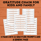 Gratitude Chain Craft | Gratitude Chain Activity | Gratitude Chain with Prompts | Gratitude Prompts | Gratitude Activities | Thanksgiving Active