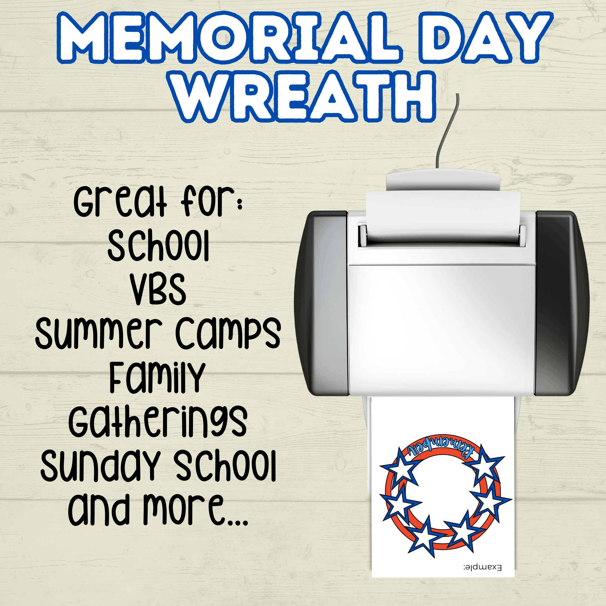 Memorial Day Wreath, DIY paper wreath, Memorial Day Craft, Easy Patriotic Crafts