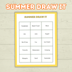 Summer Draw it Party Games and Activities, Summer Charades, Family Game Night, Adult Games, Icebreaker