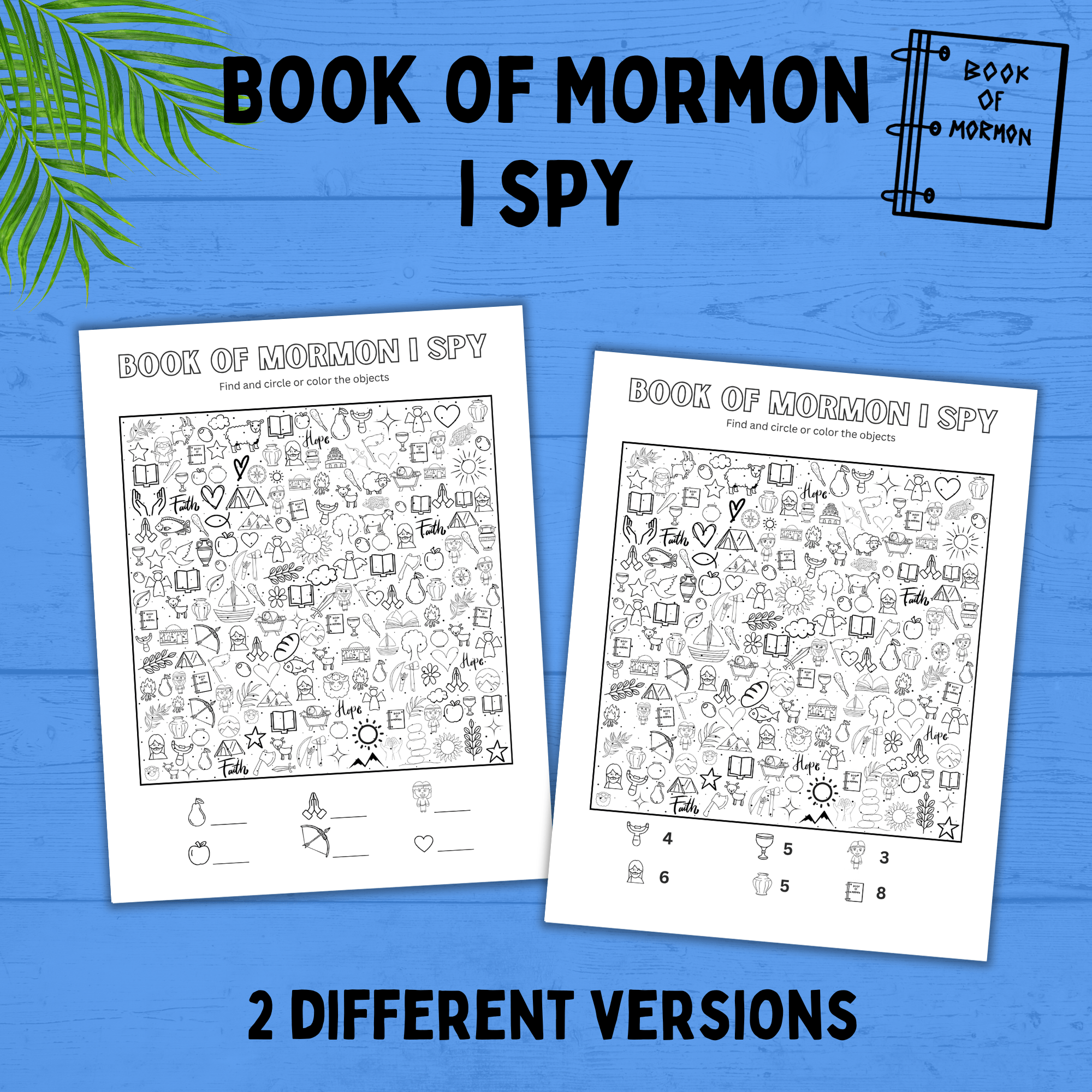 Book of Mormon I Spy for Kids | I Spy | Kids Activities | Kids Printables | Book of Mormon Activity | Book of Mormon Printables | PDF
