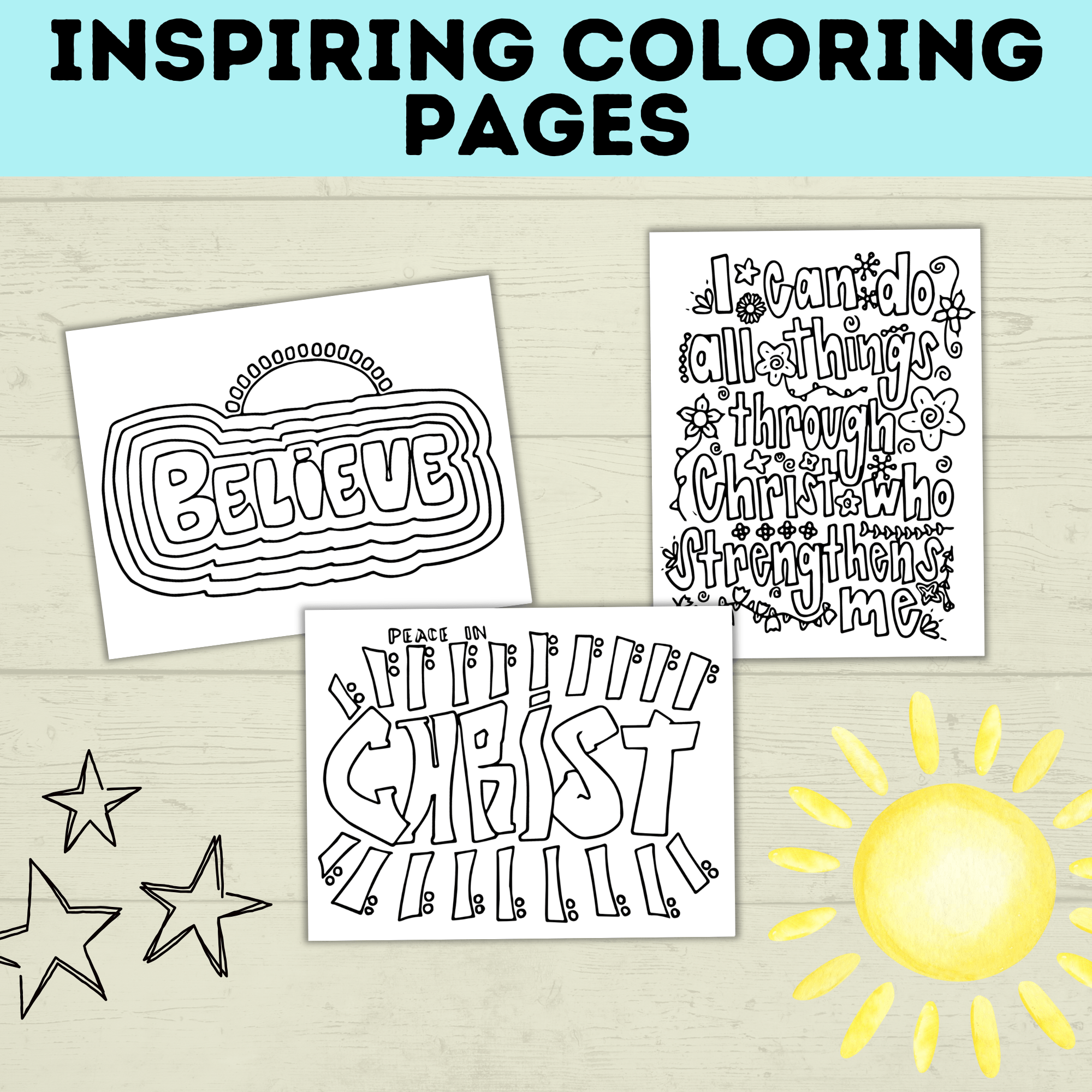 Inspirational Christ Coloring Pages