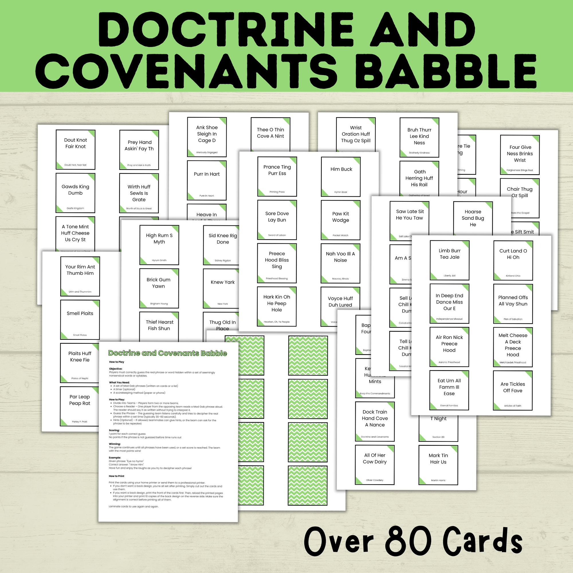 Doctrine and Covenants Game | Doctrine and Covenants Babble | D&C Game | Doctrine and Covenants Printable | Kids Game | Scripture Game